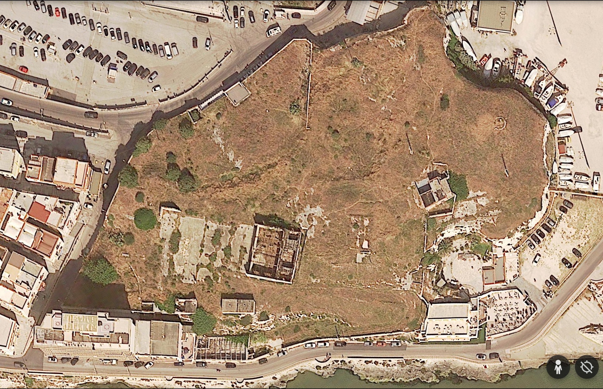 Detailed aerial view of Punta Croce development site