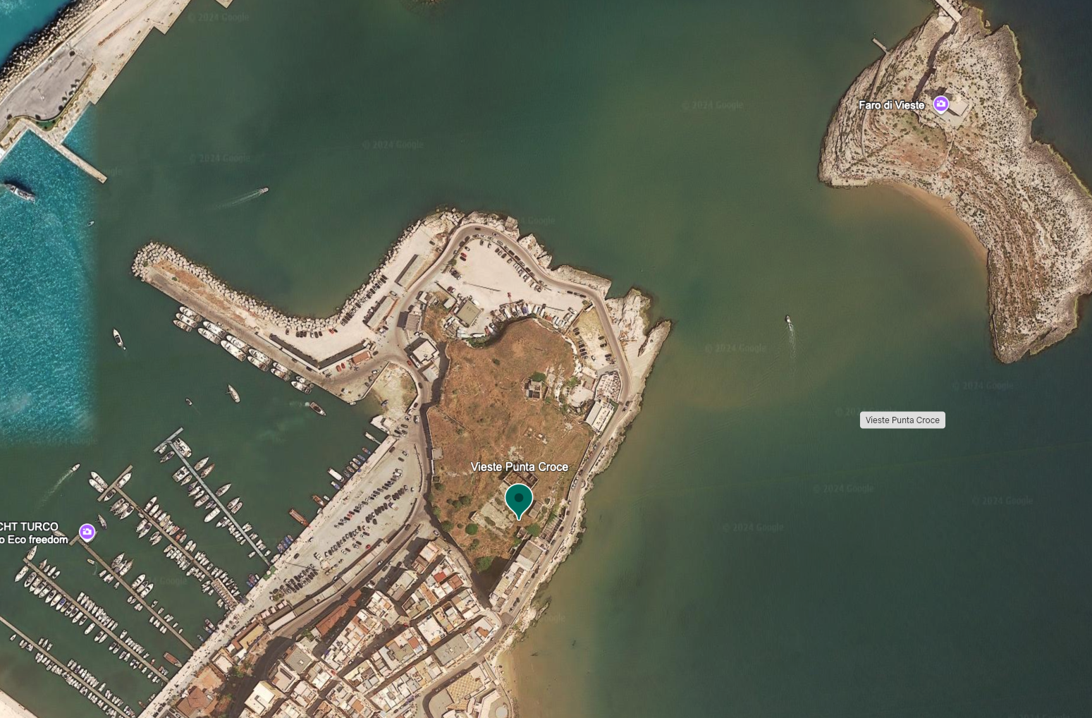 Aerial view of Punta Croce development site